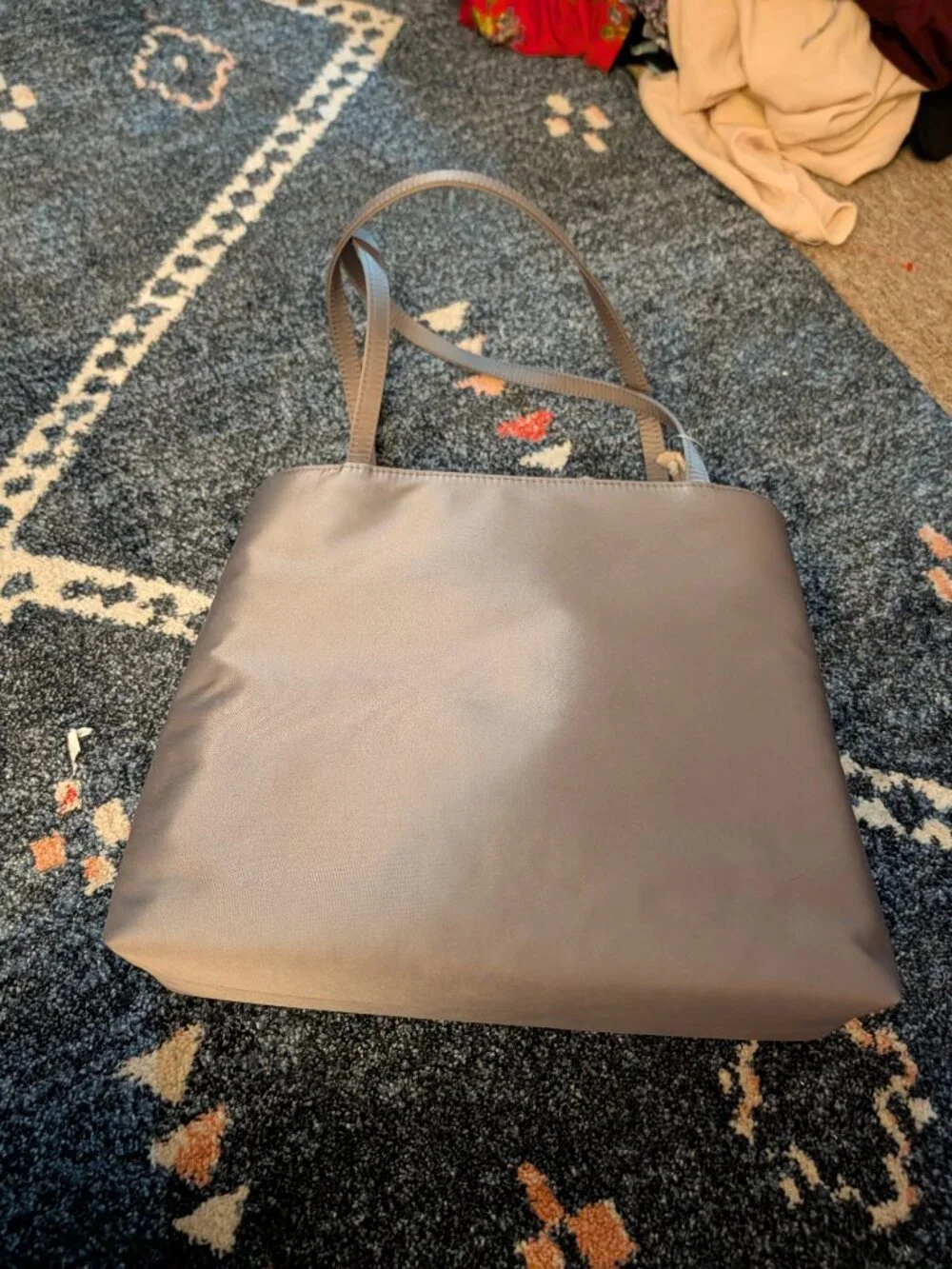 NWT Vintage 90s Y2K Kate Spade Pewter Nylon Tote Neiman Marcus Tags